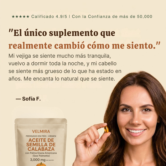 Cápsulas de Aceite de Semilla de Calabaza Velmira™