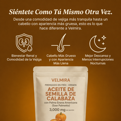 Cápsulas de Aceite de Semilla de Calabaza Velmira™